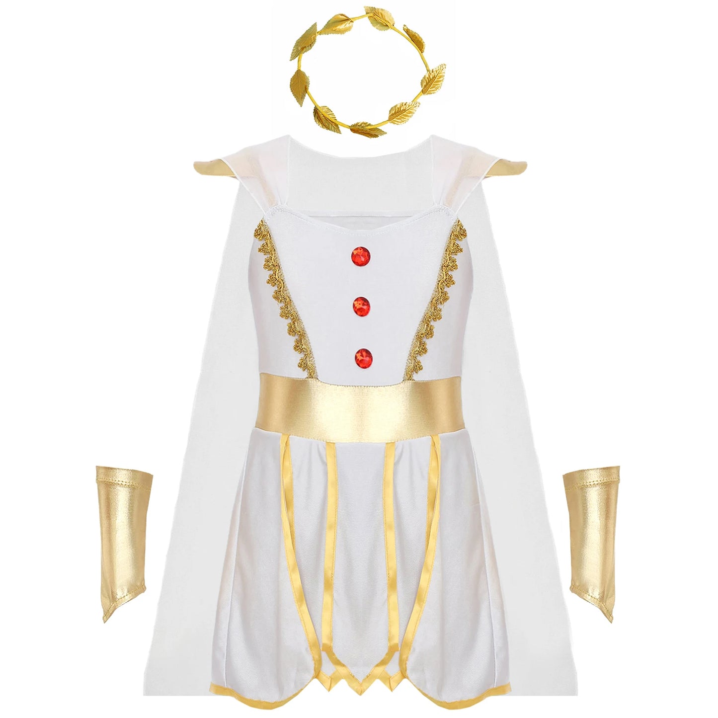 Girls Ancient Greek Athena Goddesses Queen Cosplay Costume