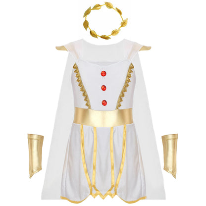 Girls Ancient Greek Athena Goddesses Queen Cosplay Costume