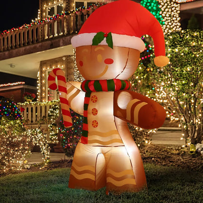 Giant Inflatable Car Santa Claus and Snowman – LED Christmas Decoration