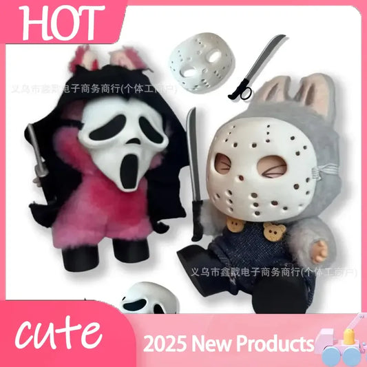For/Cloth Labubu Doll Diy Terror Mask