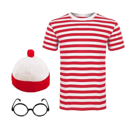 Wheres Waldo Family Wally Cosplay Costume
