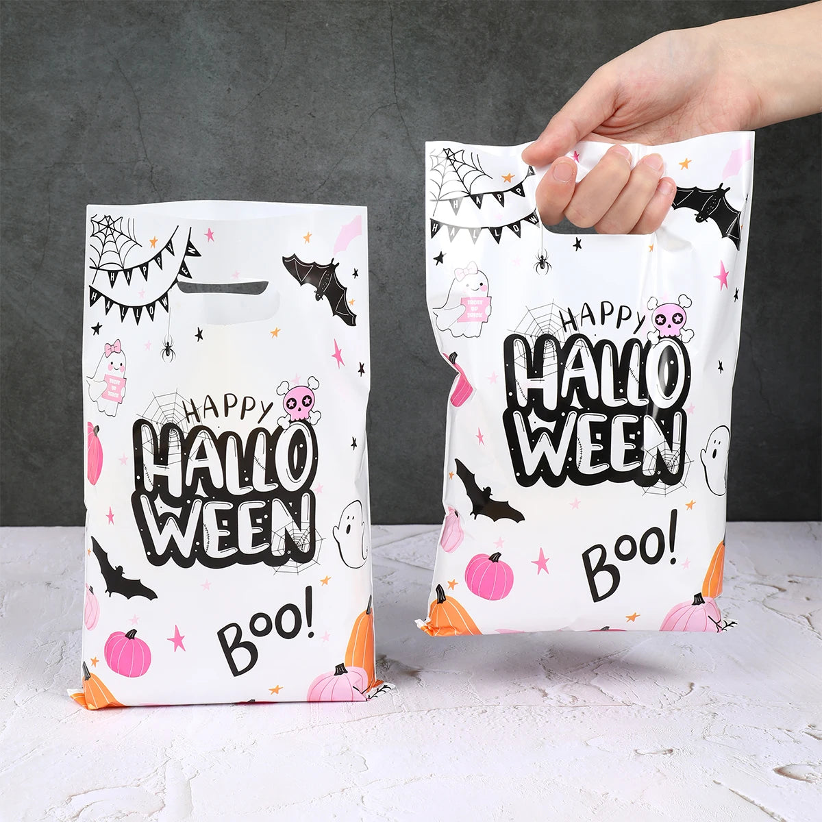 Pink Ghost Halloween Handy Gift Bags - Festivewarehouse™