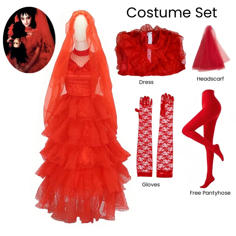 Beetle Bride Lydia Deetz Cosplay Costume