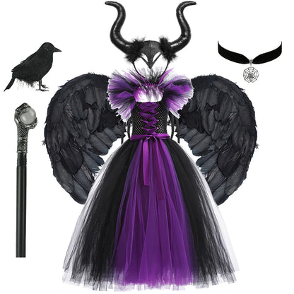 Maleficent Neck Dress Girls
