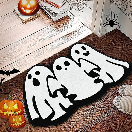 Halloween Holiday Bathroom Carpet with 3 Cute Ghosts