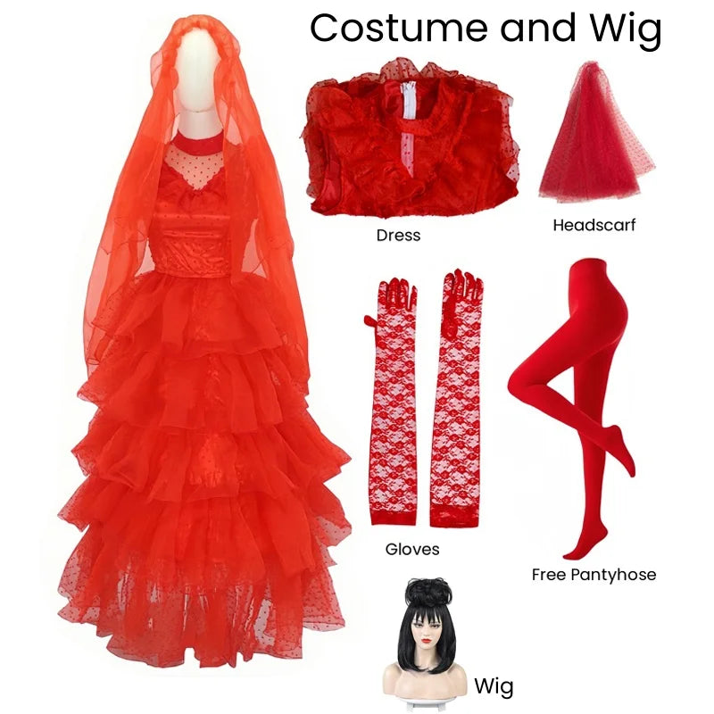 Beetle Bride Lydia Deetz Cosplay Costume