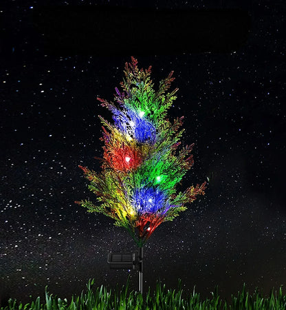 Solar Battery-operated Christmas Tree Garland Outdoor Landscape