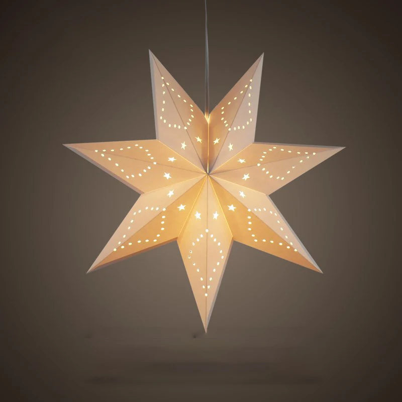 1pc White Hallow Out Star Hanging Decoration