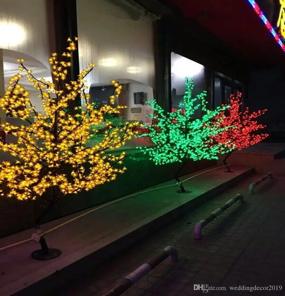 LED Cherry Blossom Christmas Tree Light – 1.5m Outdoor Lighting