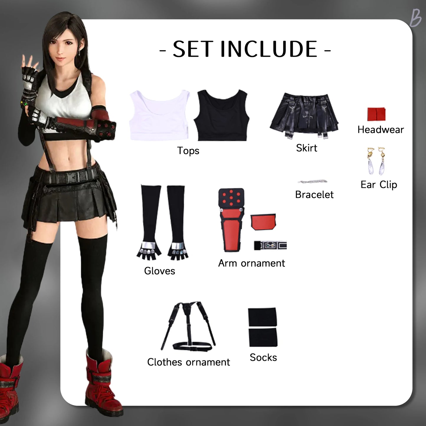 Tifa Lockhart Cosplay Costume