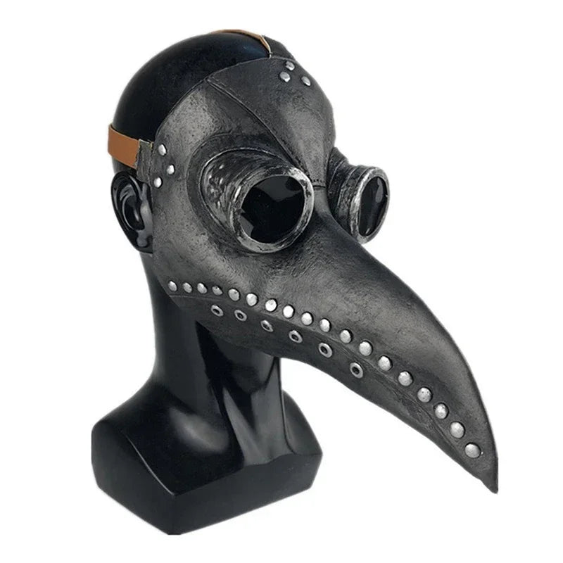 Halloween Black Rubber Plague Doctor Mask Long Nose Bird Beek Steampunk Gas Latex Face Mask