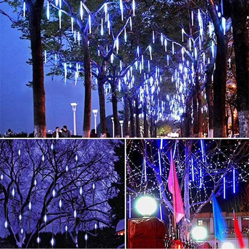 Solar Meteor Shower LED String Light