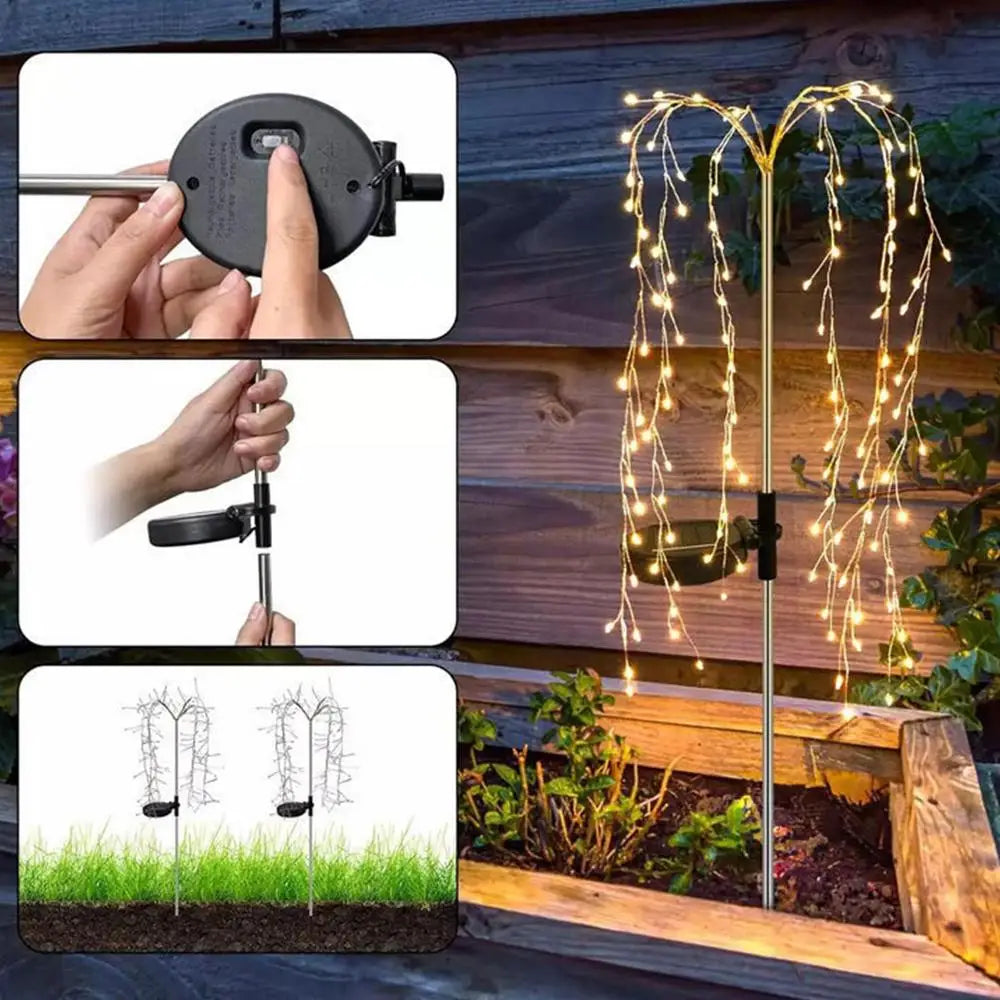 160 LED  Solar Firefly Lights