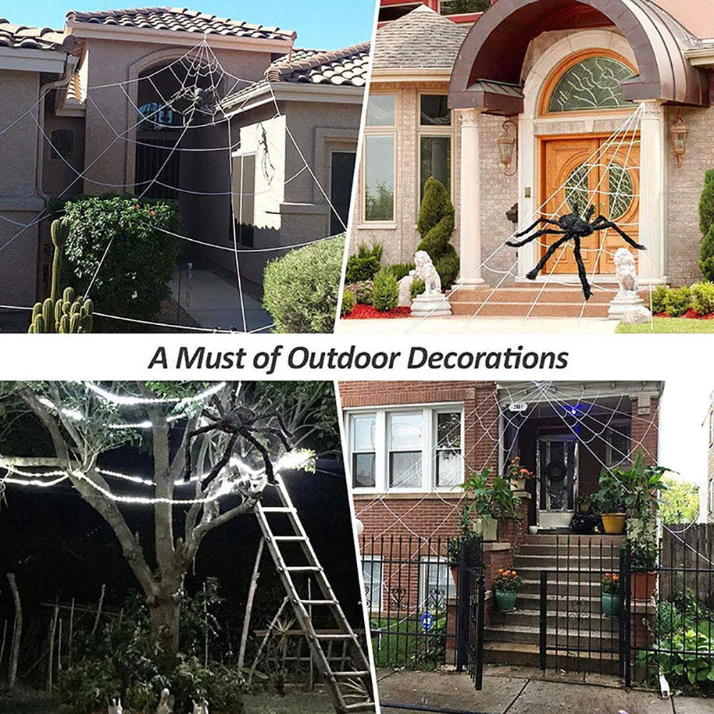 5m Large Plush Simulation Spider Web