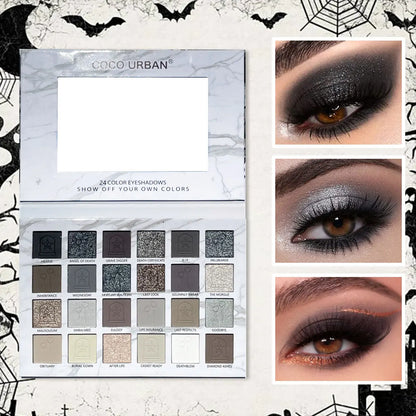 24 colors matte Dark punk eyeshadow for Halloween