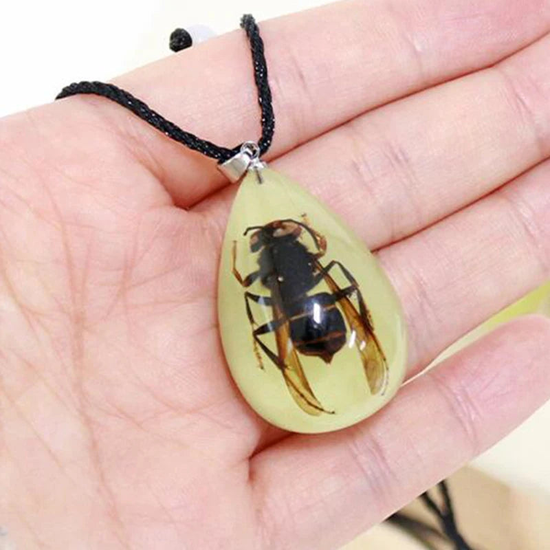 Scorpion Spider Ant Crab Insect Resin Water Droplets Pendant Necklace