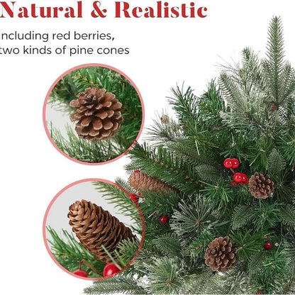 Artificial Outdoor Christmas Tree with LED – 8 Lighting Modes