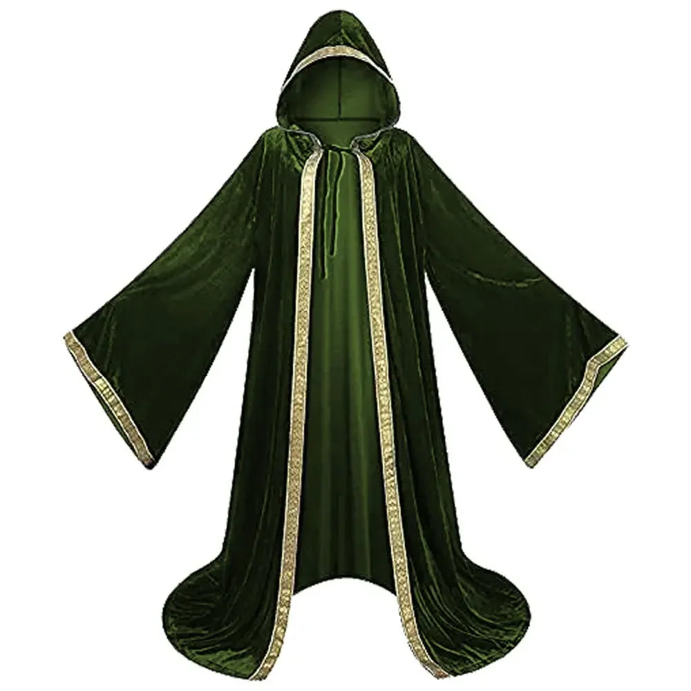 Adult Hooded Death Vampire Wizard Monk Witch Costume