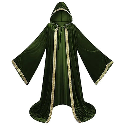 Adult Hooded Death Vampire Wizard Monk Witch Costume