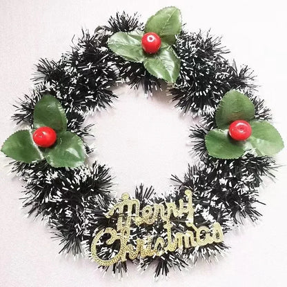 Christmas Decor - Artificial Flowers & Greenery, Gift Decor - Decorative Wreath for Home & Holiday - 1pc