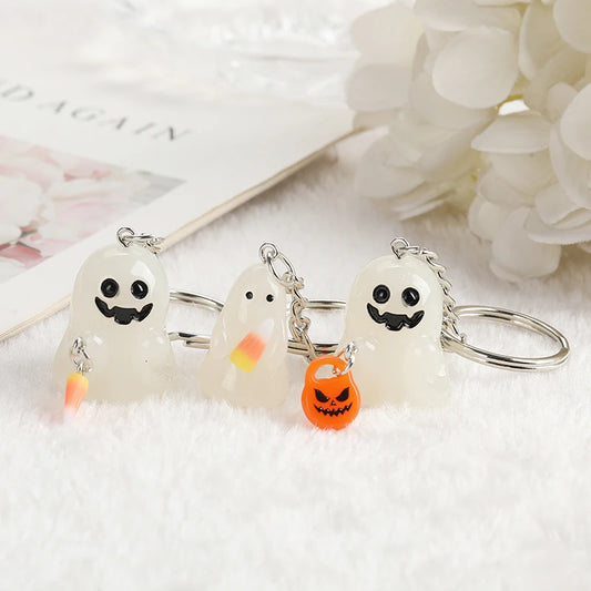 1Pc Halloween Keychain Resin Glow In Dark