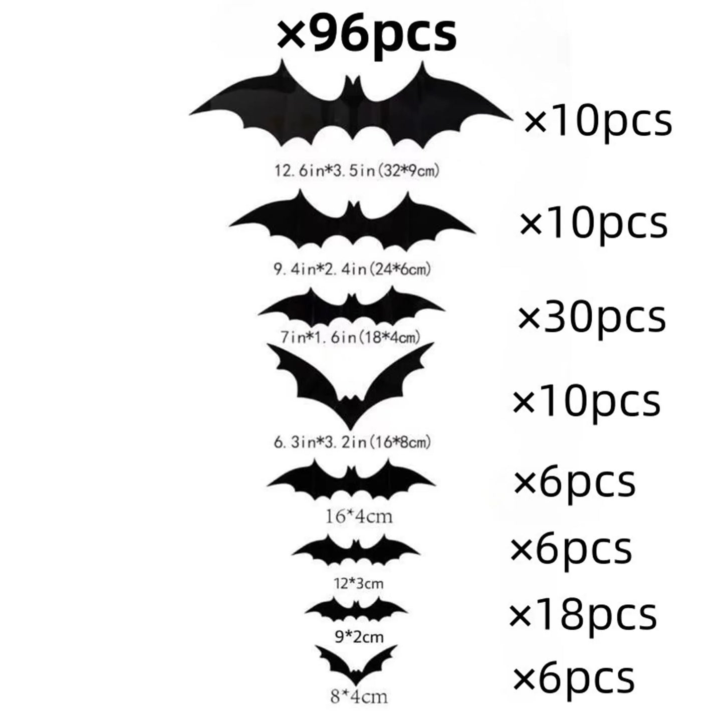 Halloween Bats 3D Wall Stickers