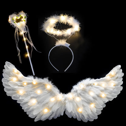 31.5" Angel wing halo and fairy wand