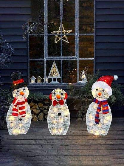 3Pcs  Snowman LED Light