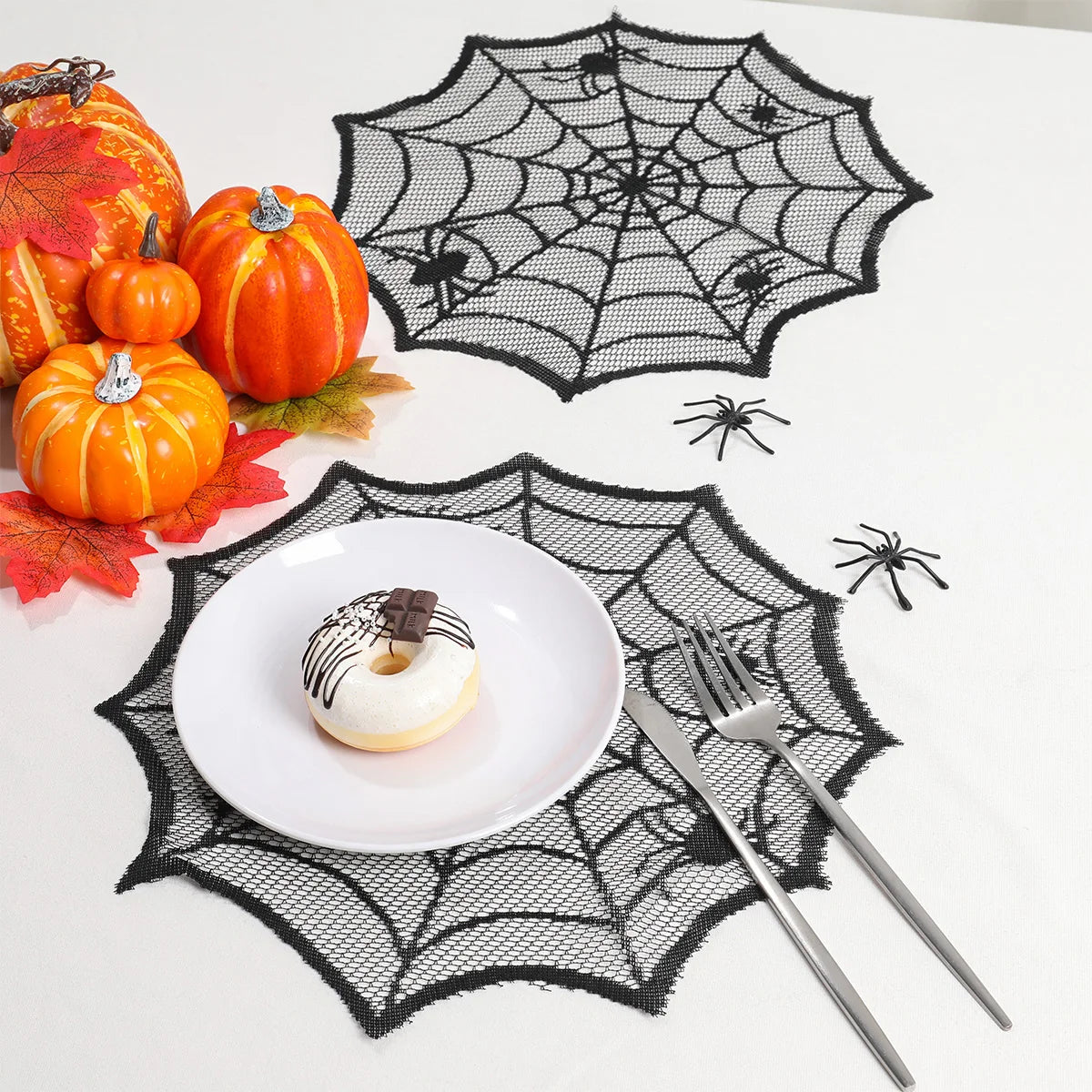 Halloween Black Lace Placemat and Tablecloth - Festivewarehouse™