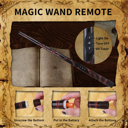 Floating Electronic Candles -  Magic Wand Remote Hanging Candles