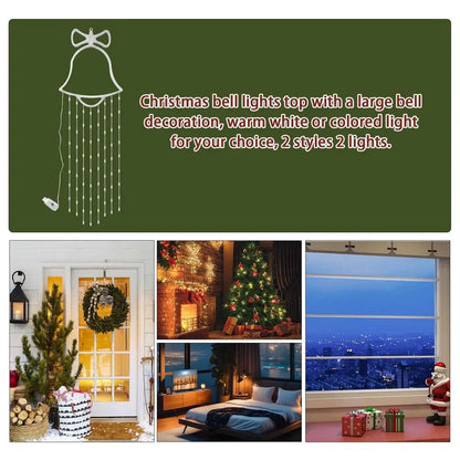 Christmas Bell  Window Curtains Lights LED