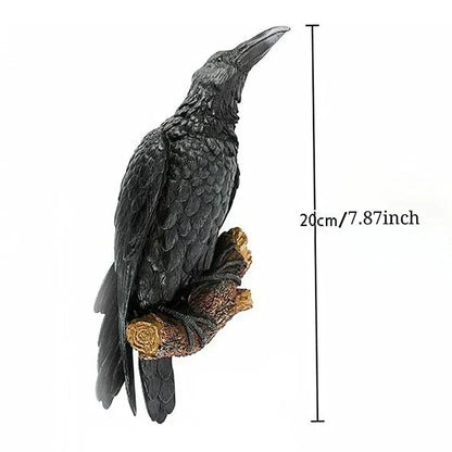 Fake Raven Resin Statue Bird Crow