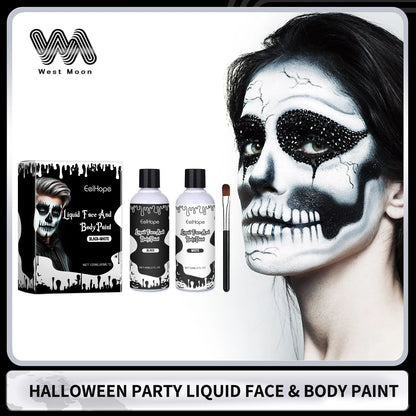 Halloween Party Liquid Face and Body Paint Black 120ml