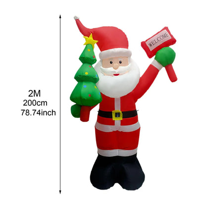 182cm Christmas Santa Inflatable Decoration US 110V Plug with Stakes