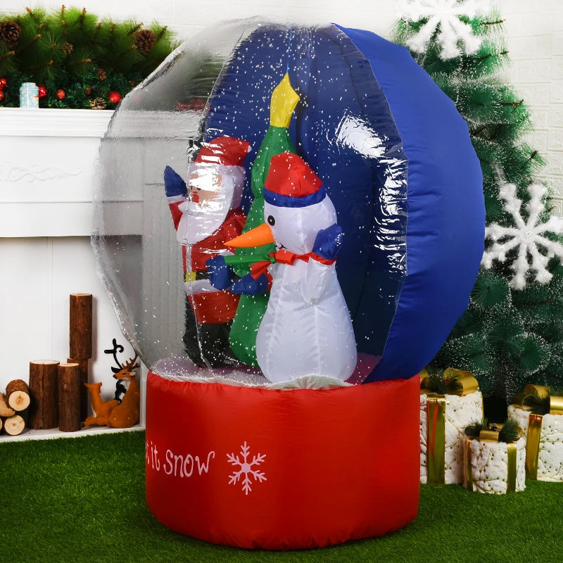 Inflatable Christmas Snow Globe with LED Light