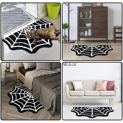 Bath Mat Gothic Bedroom Carpet Spider Web