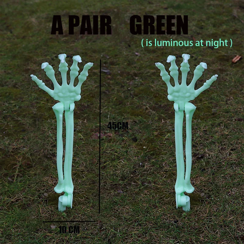 Skeleton Head Hands Halloween