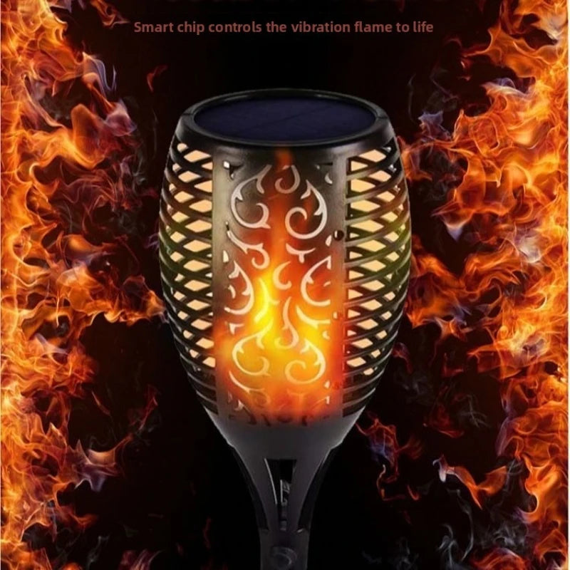 12LED Solar Flame Light Outdoor,Waterproof 12LEDs