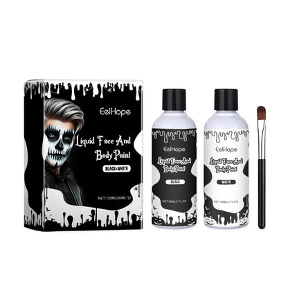 Halloween Party Liquid Face and Body Paint Black 120ml