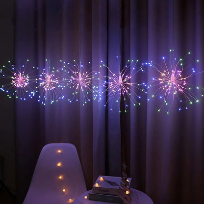 LED Fireworks Fairy Lights Copper Wire String Light