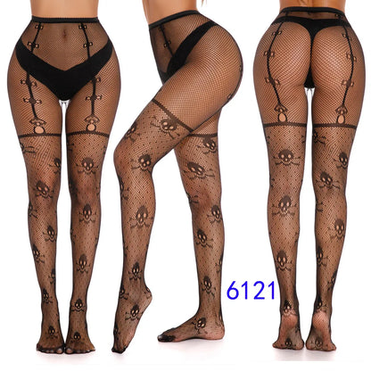 Sexy Black Spider Web Mesh Pantyhose