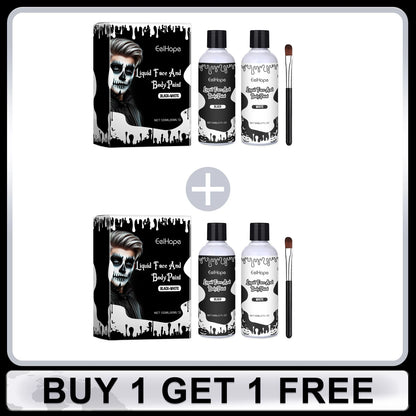 Halloween Party Liquid Face and Body Paint Black 120ml