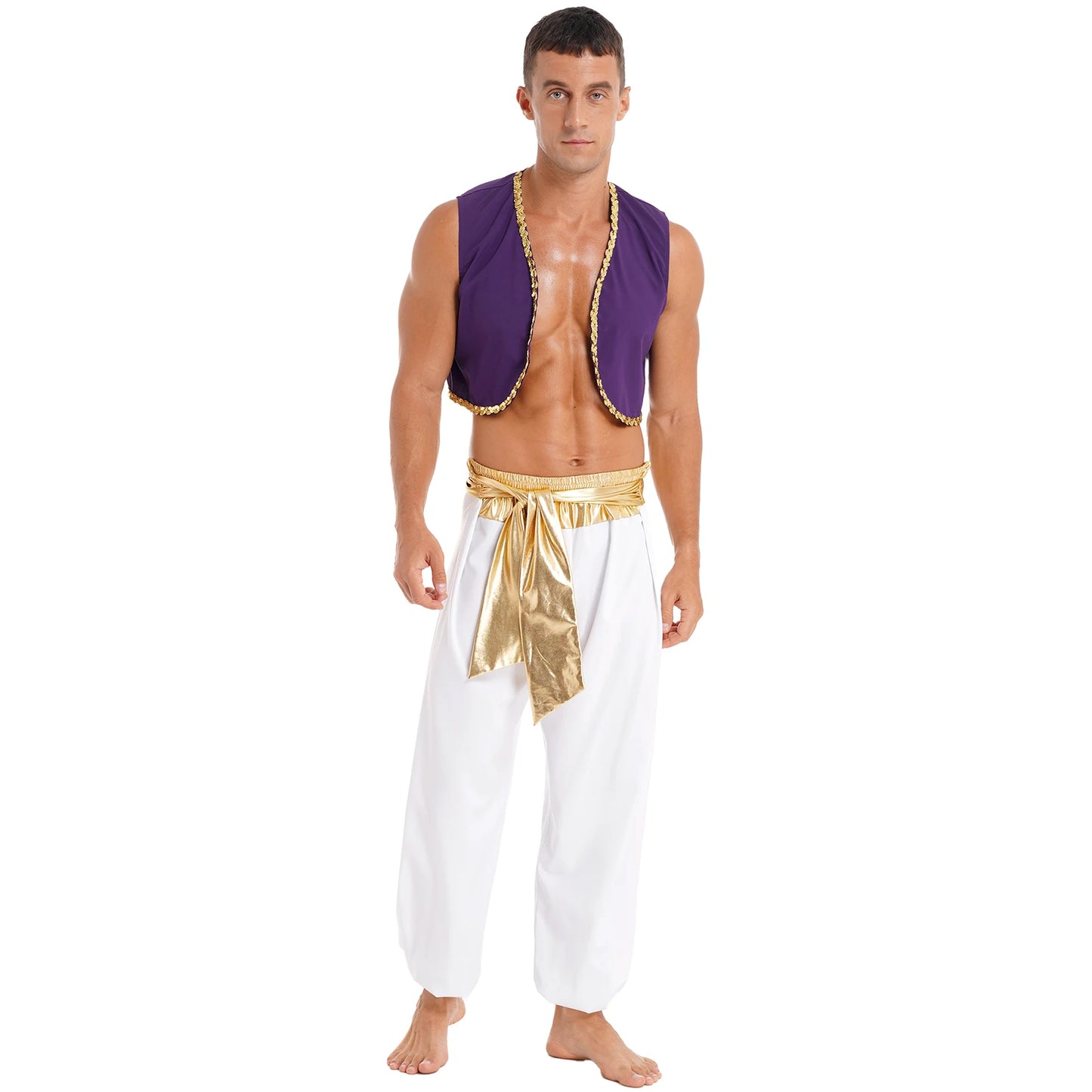 Aladin Costume Men Arabian Prince Cosplay Costume