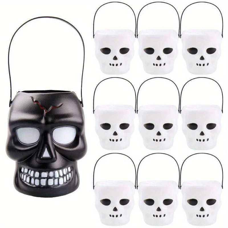 1pc Halloween Skeleton Bucket Portable