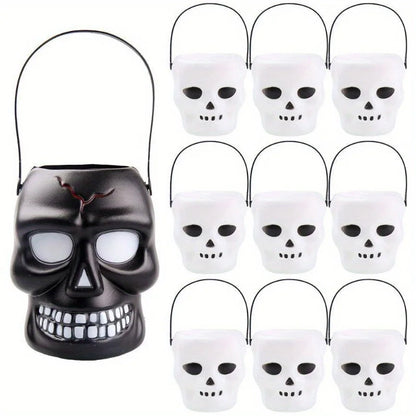 1pc Halloween Skeleton Bucket Portable