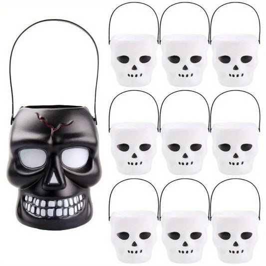 1pc Halloween Skeleton Bucket Portable
