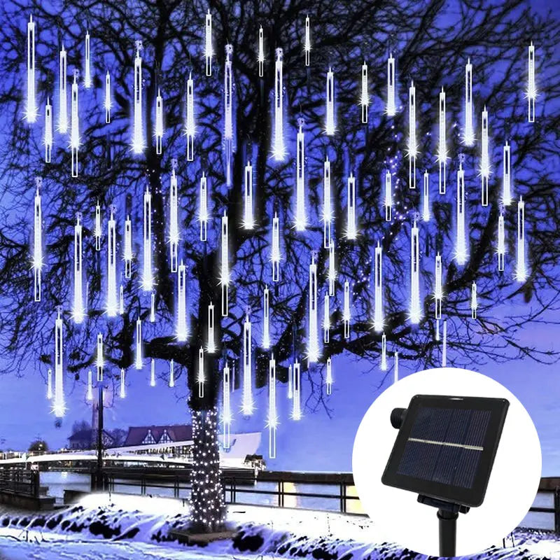 Solar Meteor Shower LED String Light