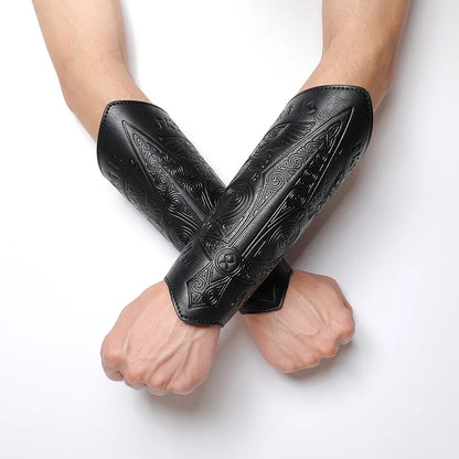 Medieval PU Leather Gauntlet Wristband