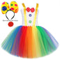 Rainbow Circus Clown Costume for Girls