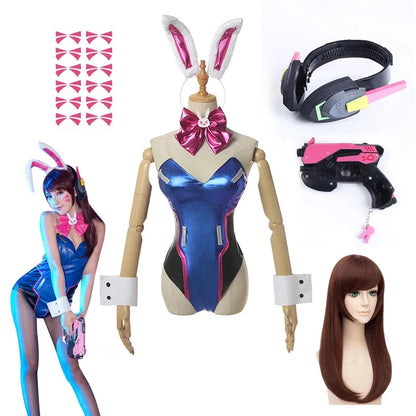 Anime Woman Jumpsuit Tights Dva Cosplay Costume